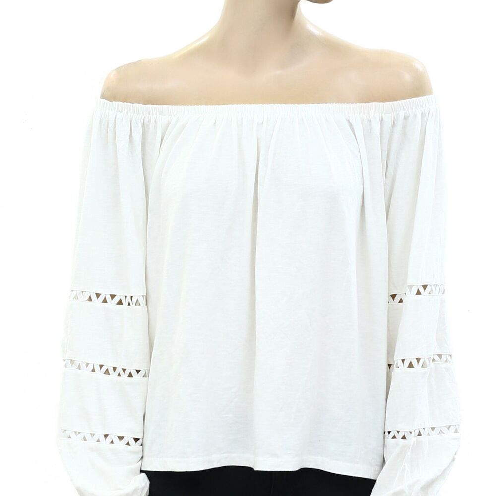 Lilly Pulitzer Katt Off-The-Shoulder Blouse Top Resort Cutout Lace S 252291 - Picture 6 of 9